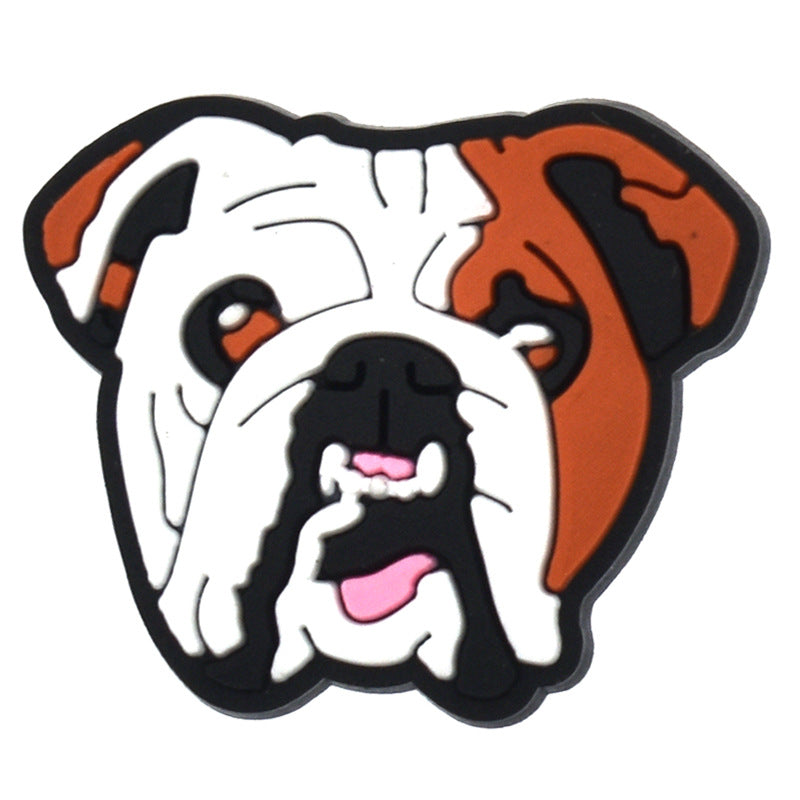 Wholesale  Random 100pcs Cute dog PVC Soft Rubber Shoe Buckle Decoration