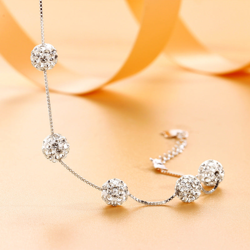 Wholesale S925 Sterling Silver Round Pearl Bead Bracelet ACC-BT-XJF002