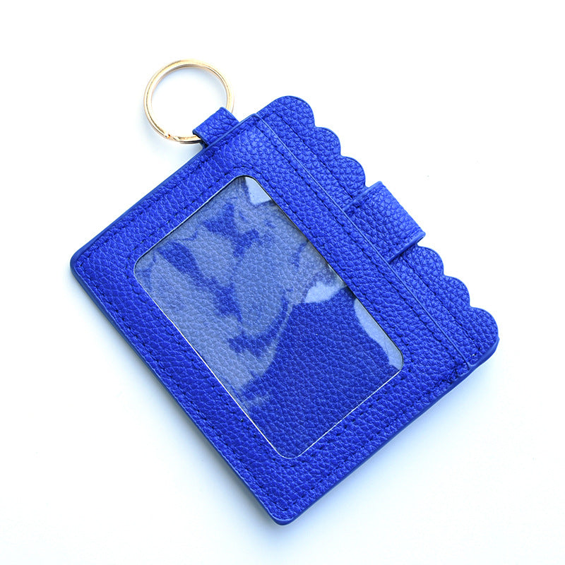 Wholesale Silicone Bead Wristlet Keychain With PU Card Holder And Tassel Yellow Leopard Print Bow Design Women S Everyday Fashion Accessory