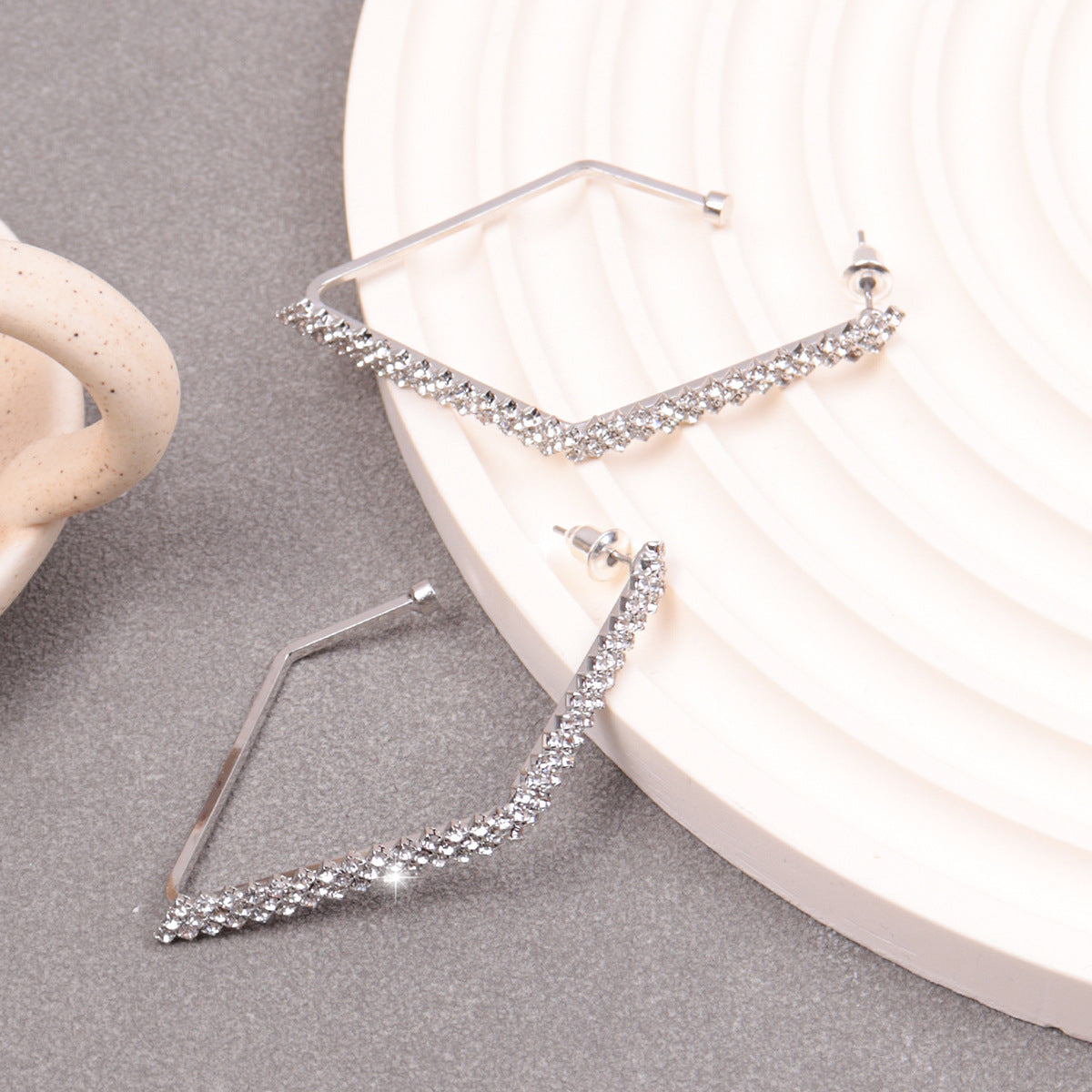 Wholesale rhinestone exaggerated  large earrings