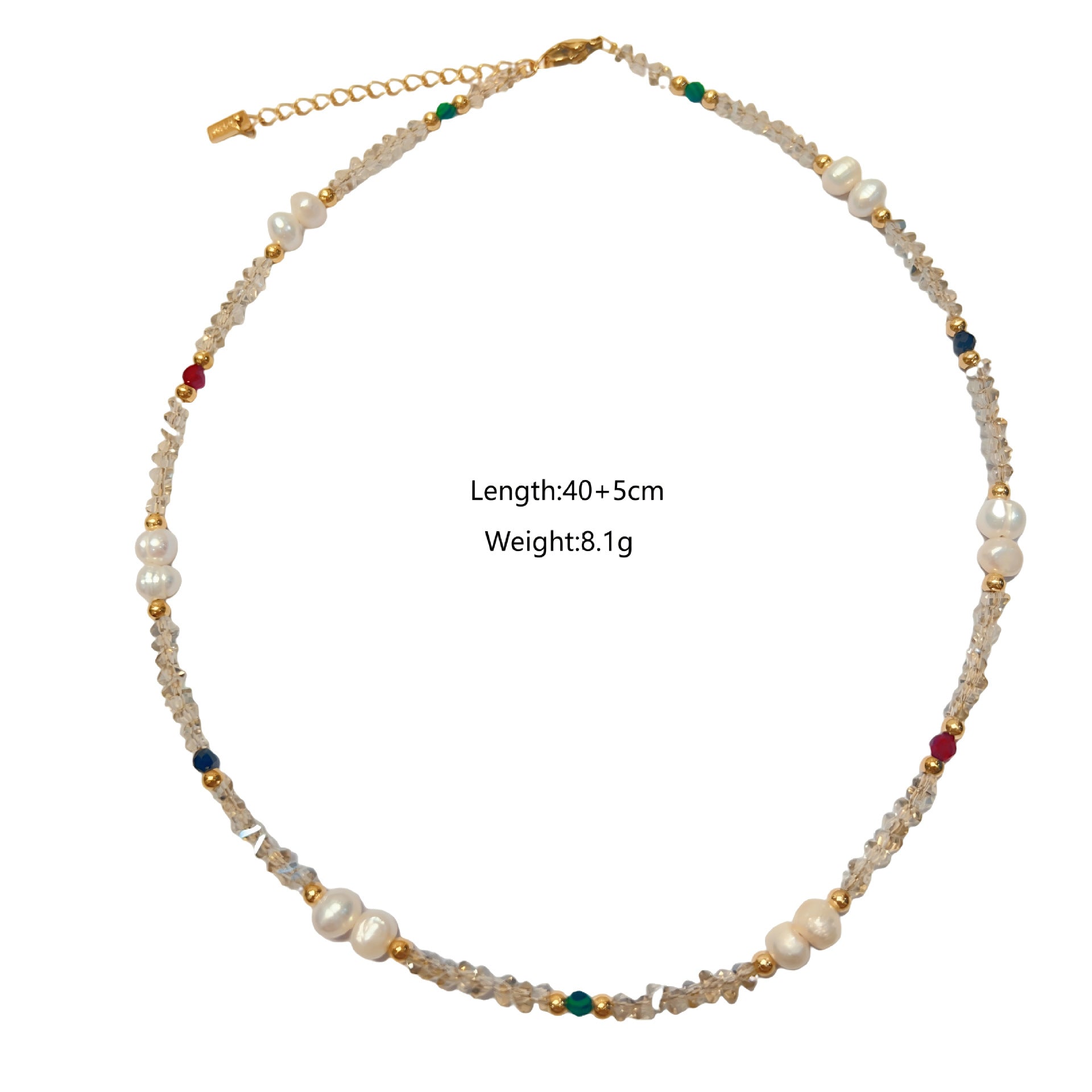 Wholesale  pearl crystal elements Bohemian stainless steel Baroque pendant necklace