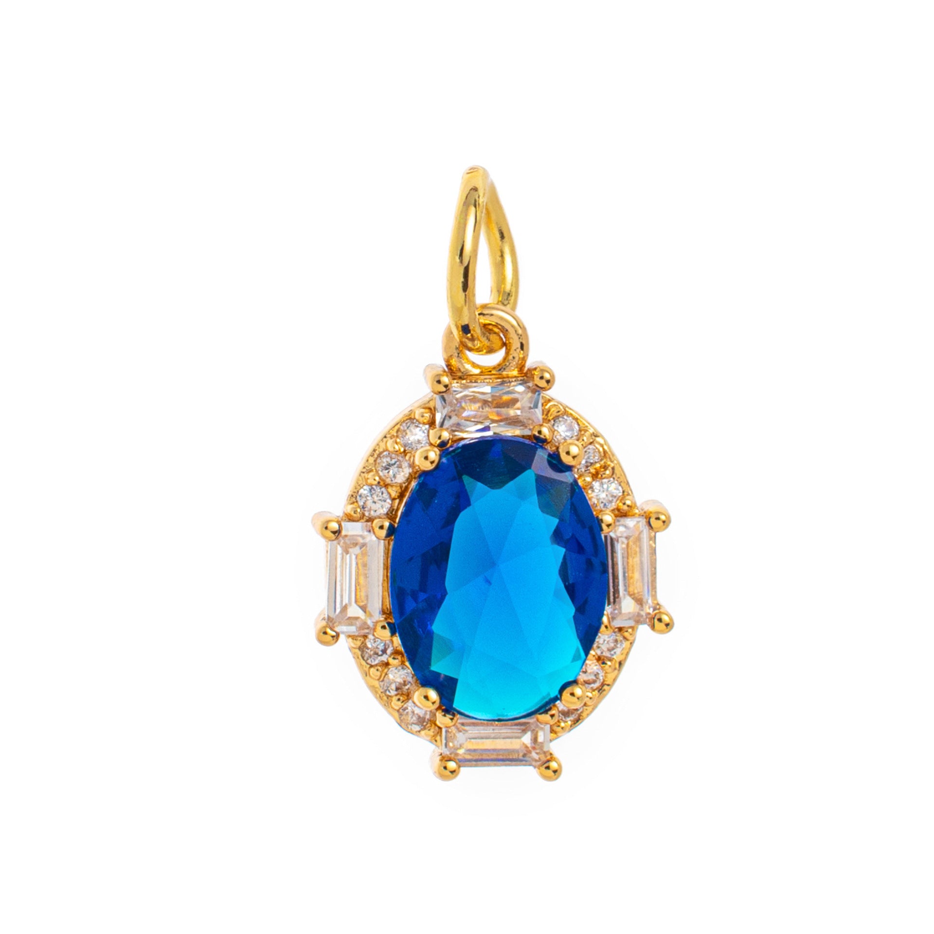 Wholesale 12 Birthstone Zircon Adjustable Pendant Necklace