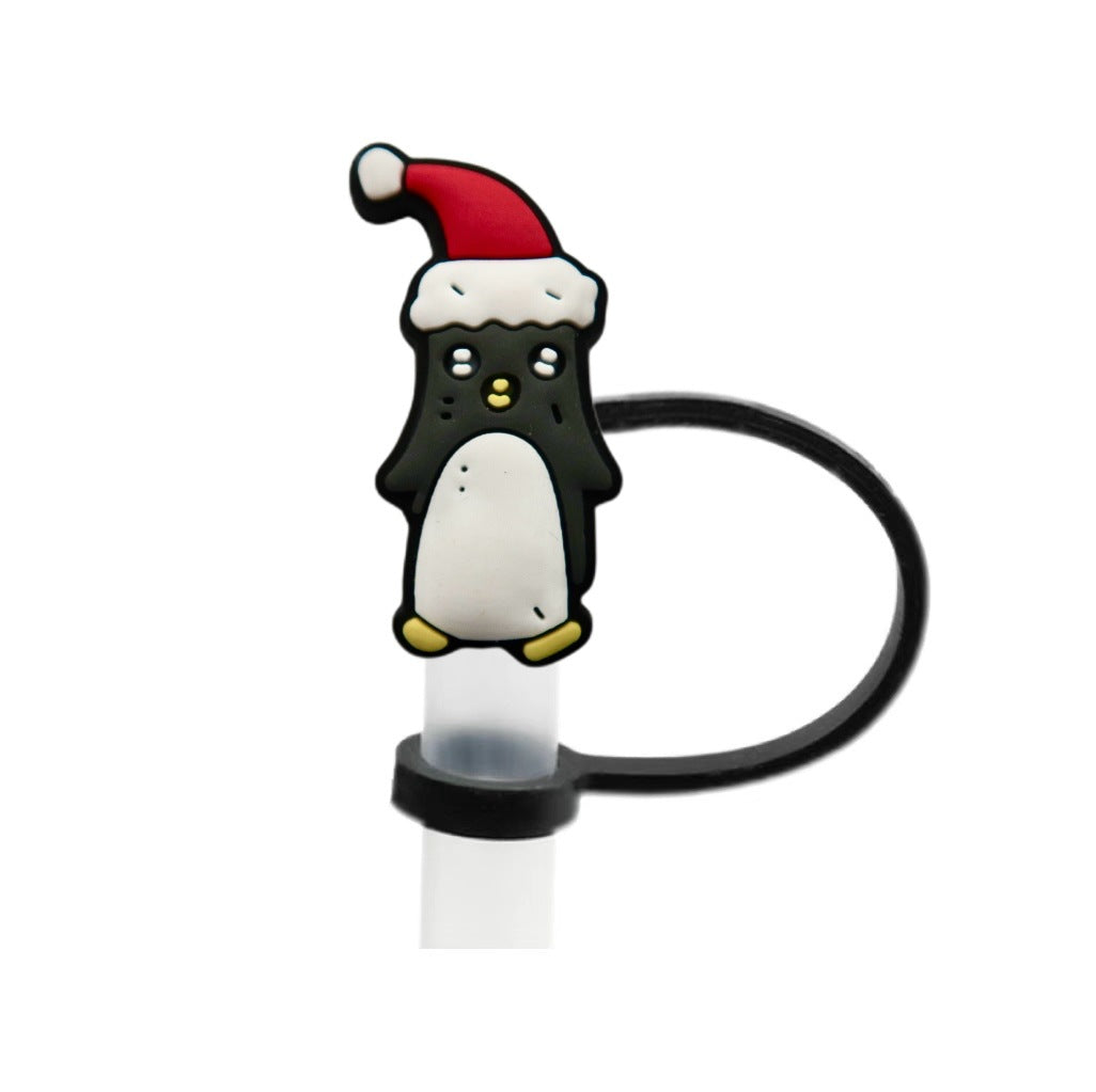 Wholesale 10pcs Christmas theme ideas 8/ 10mm Straw Cover Straw Tube Cap