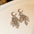 Wholesale Silver Needle leaves sequins tassel geometric earrings
