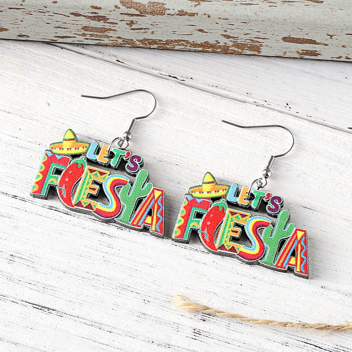 Wholesale Mexico Fifth Festival of the Dead Let's Fiesta Pendant Earrings