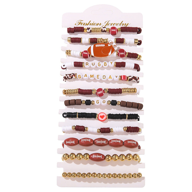 Wholesale Sports High Sense Rugby Handmade Bracelet S