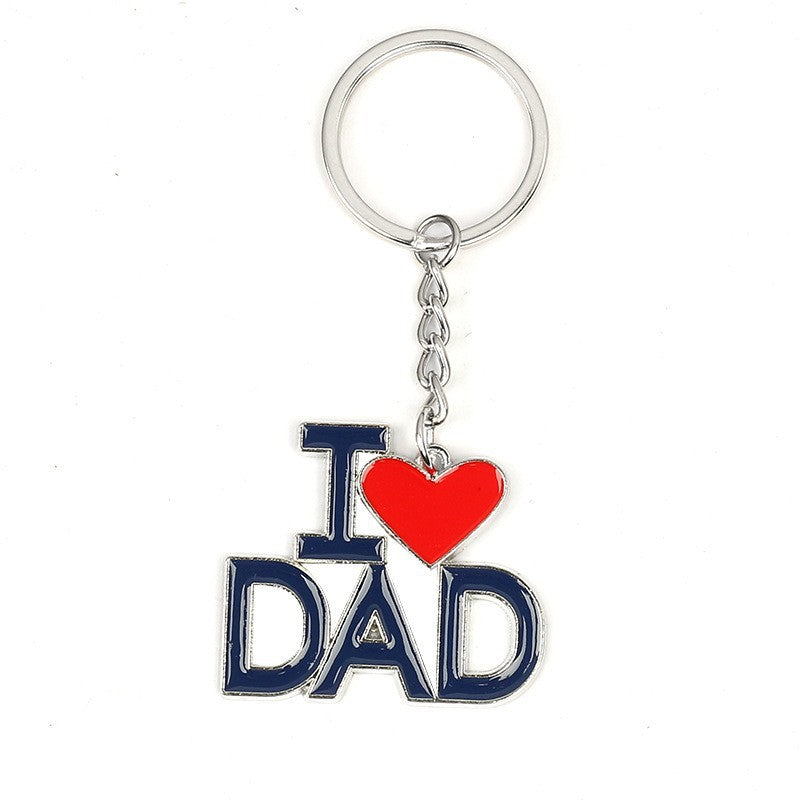 Wholesale Father's Day I OVE DAD Mother's Day Metal I LOVE MUM Keychains ACC-KC-HongAo014