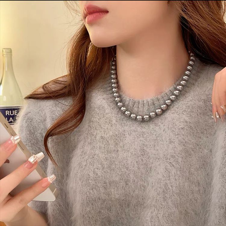 Wholesale Vintage Pearl Necklace Light Luxury Necklaces Sweater Chain ACC-NE-Miaosi014