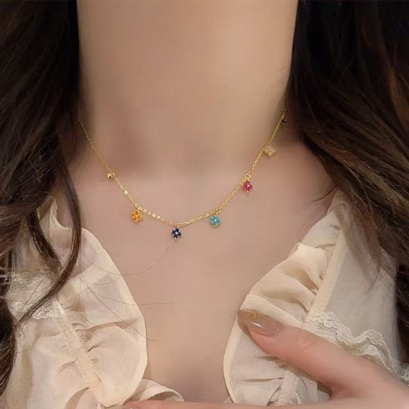 Wholesale Monet Garden Rainbow Necklace Fashion Accessory Decorative Gift ACCVIP