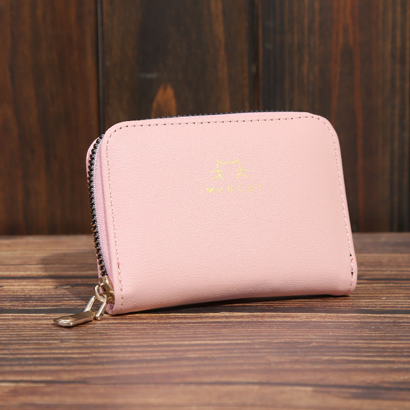 Wholesale Korean Style PU Leather Animal Print Accordion Card Holder Coin Purse Wallet For Women