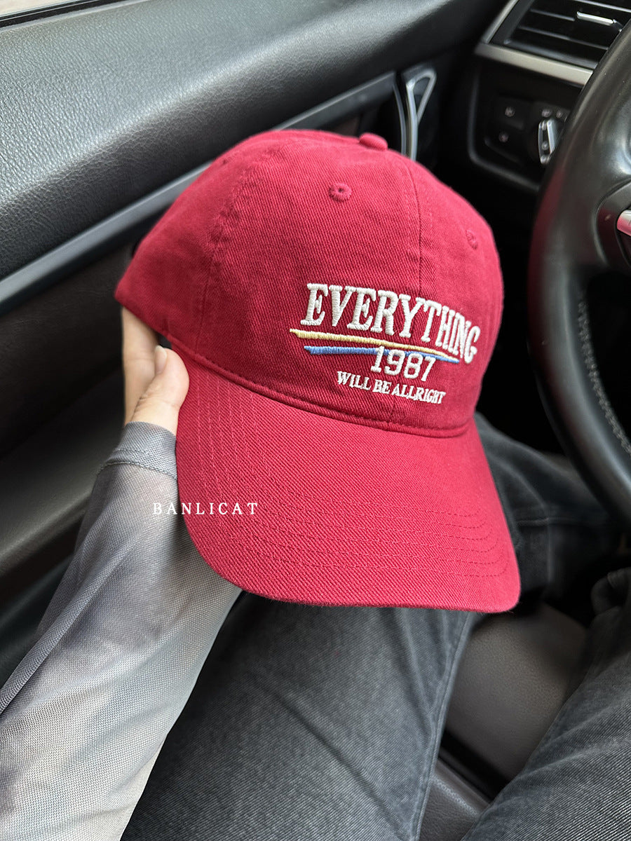 Wholesale Vintage Washed Cotton Embroidered Letters Baseball Hat