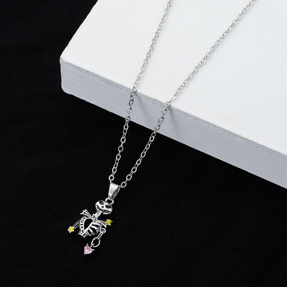 Wholesale Creative Skull Bone Hand-held Love Necklaces ACC-NE-ChengJing002
