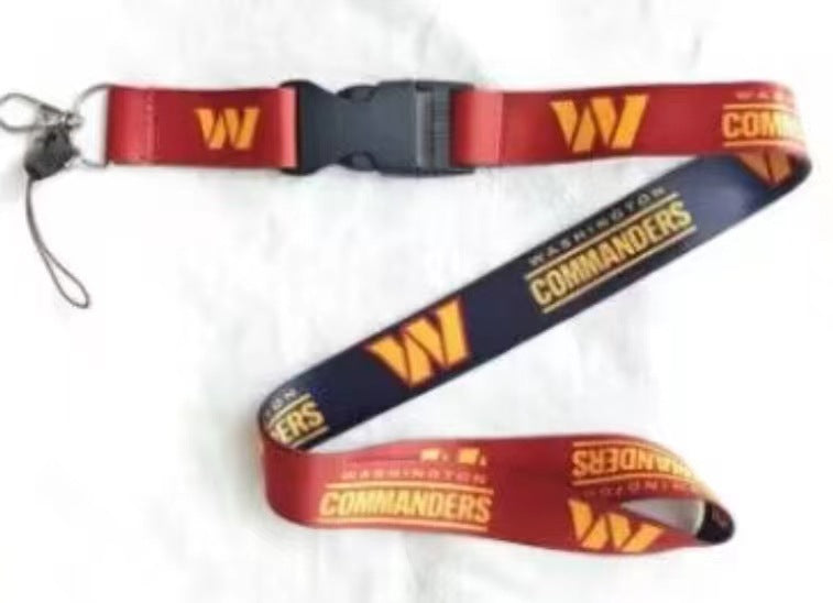 Wholesale Heat transfer football team Lanyard Keychain