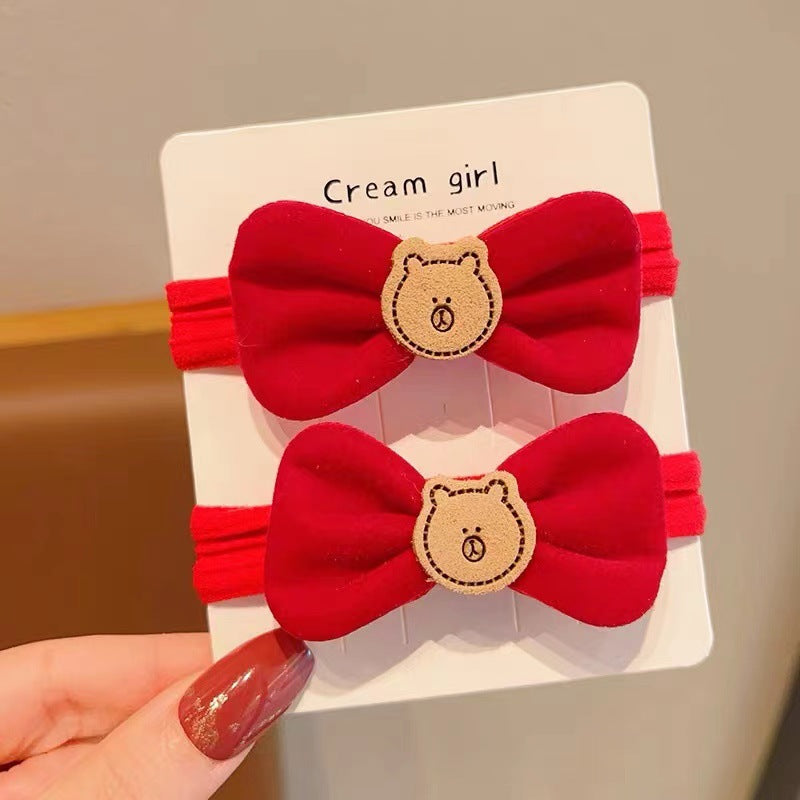 Wholesale Red Bow Headband Hair Tie Hair Scrunchies ACC-HS-Shenb002