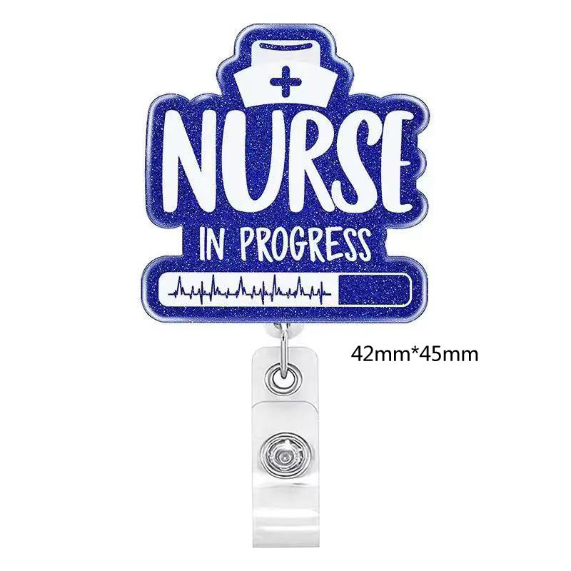 Wholesale Acrylic Badge Scroll Clip for Hospital Staff  Badge Reels