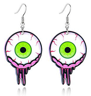 Boucles d'oreilles en gros Halloween Halloween Ghost Moon Funky Grotesque Elements en acier inoxydable