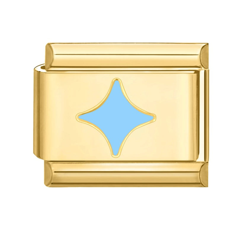 Wholesale Italian Charm Bracelet 9mm DIY Splicing Gold Creative Pattern Stainless Steel Composable Bracelet