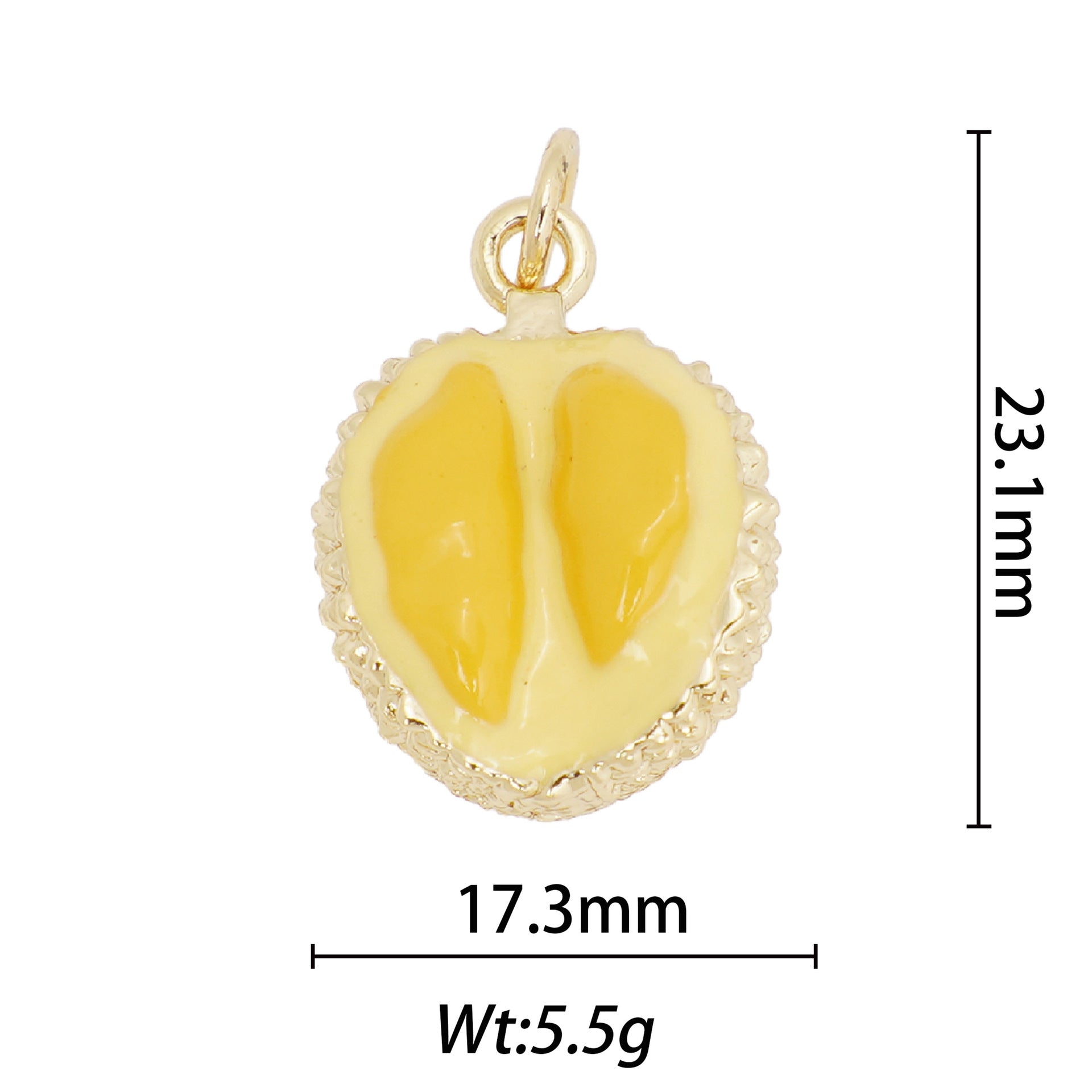 Wholesale 10pcs Cute 18k Copper Fruit DIY Necklace Pendant