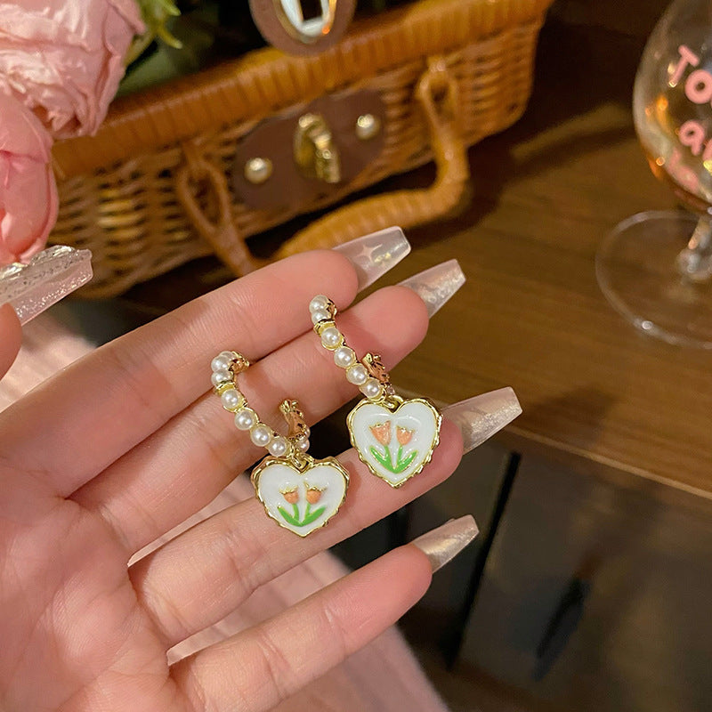 Wholesale S925 Silver Needle Flower Earrings Cute Earrings ACC-ES-Mengf001