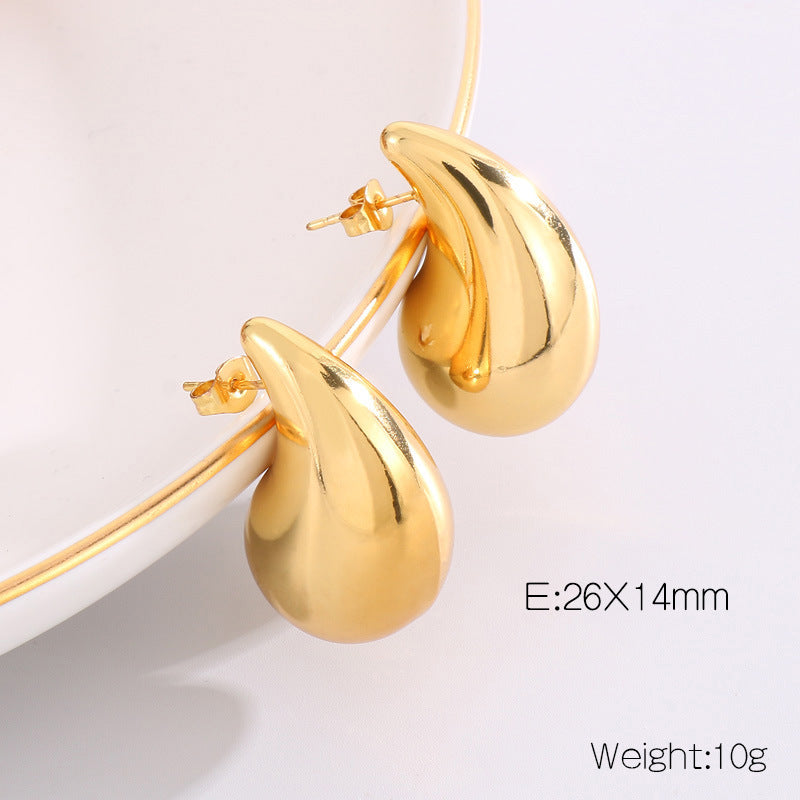 Wholesale Water Drop Earrings Stainless Steel Earrings Hollow Earrings ACC-ES-KaLun003