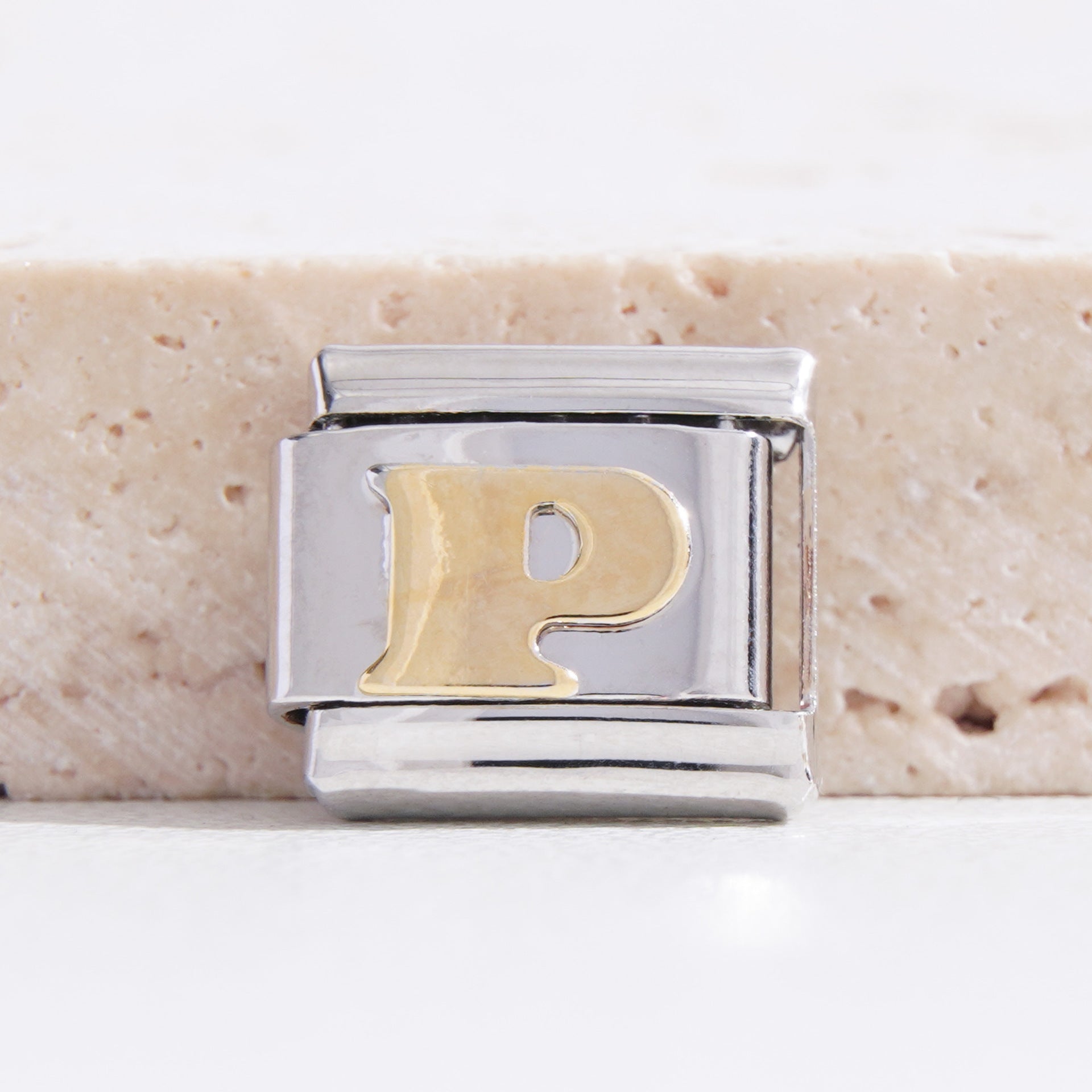 Wholesale Italian Charm Bracelet 9mm DIY Splicing Black Letter Stainless Steel Composable Bracelet