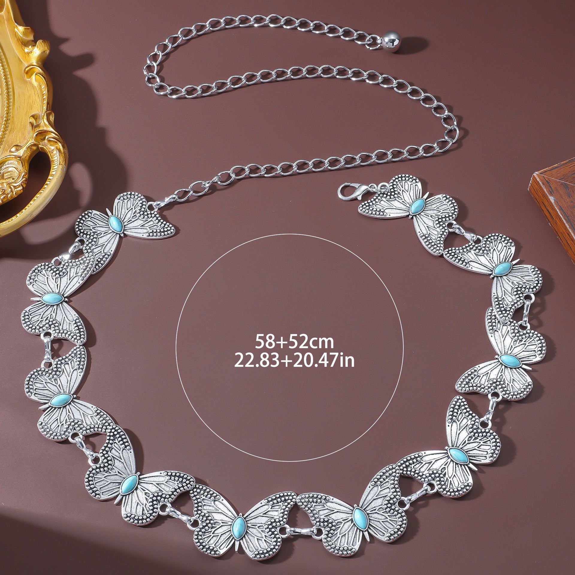 Wholesale Butterfly turquoise inlaid layered retro Body Jewelry
