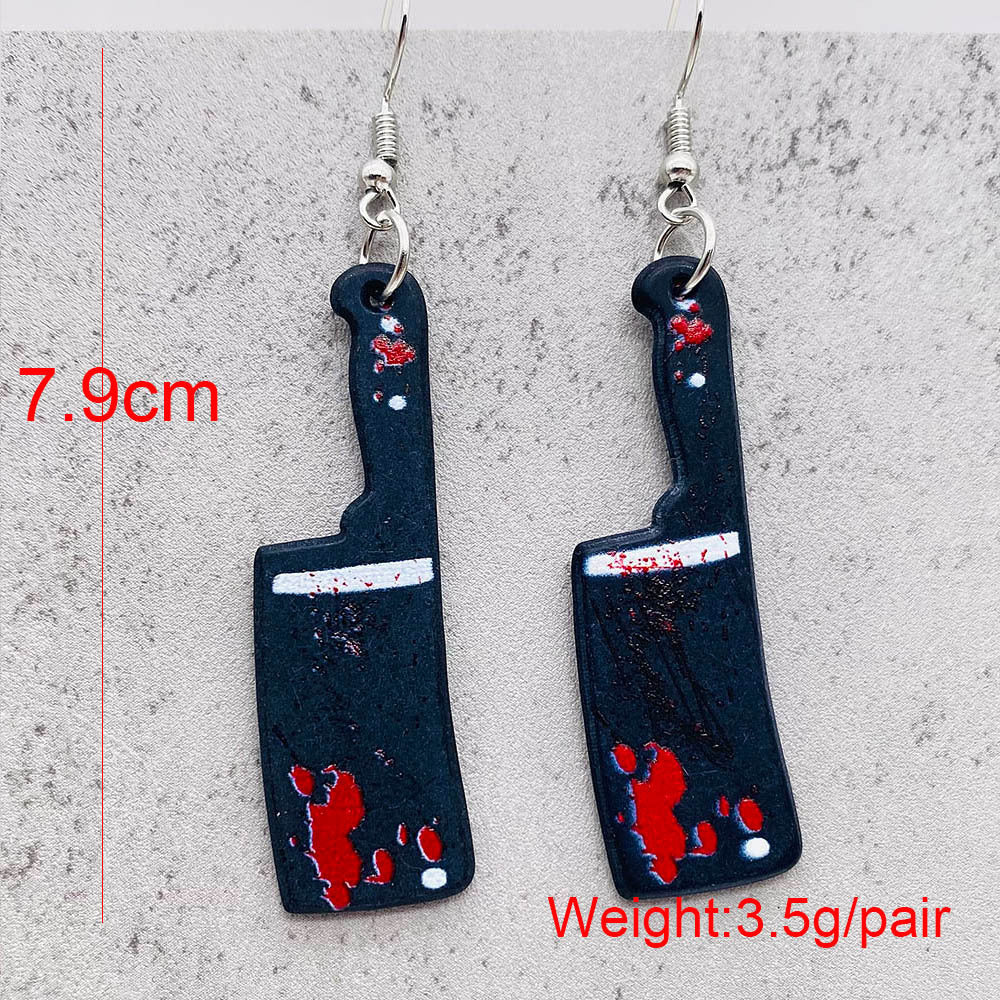 Wholesale  blood print acrylic earrings