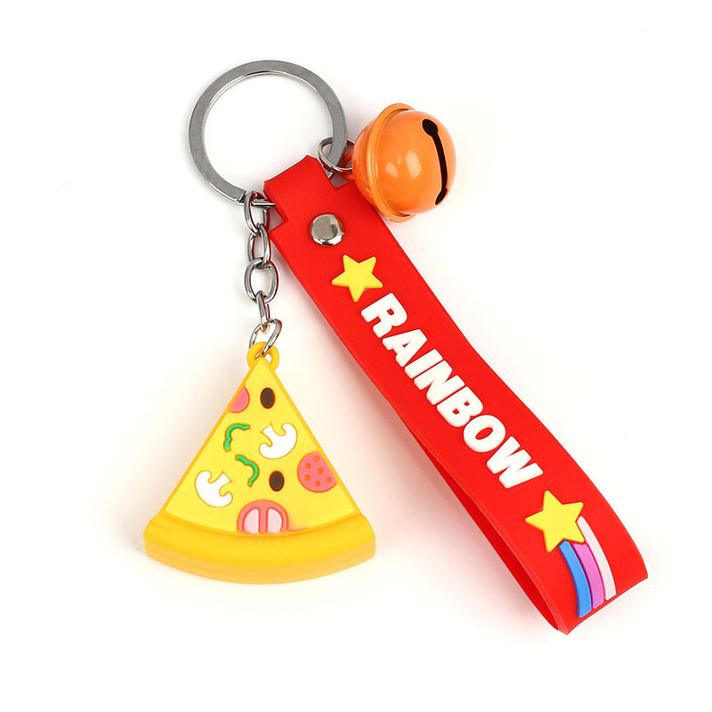 Cartoon Cute PVC Soft Food Hamburger Keychains ACC-KC-HongAo009