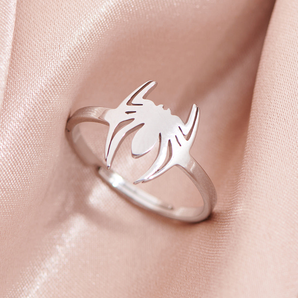 Wholesale Stainless Steel Spider Pattern Ring Open Rings ACC-RS-Jisen001