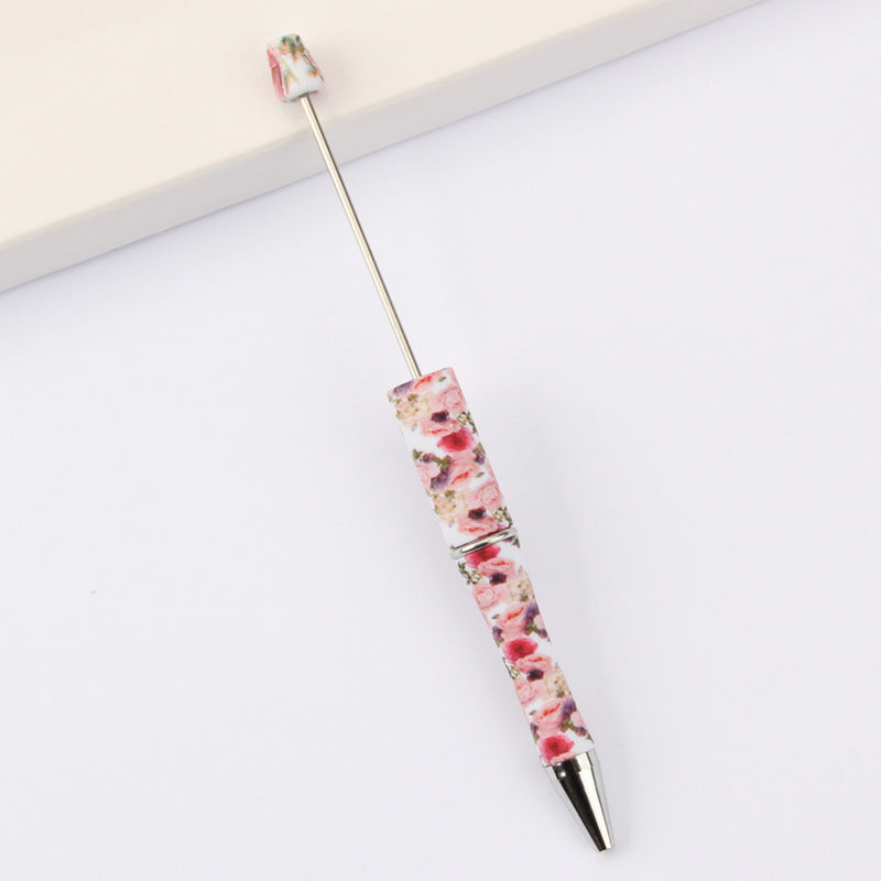 Wholesale Beadable Pens Leopard Print Floral Cow Independence Day Print DIY Beaded Pens ACC-PN-JinBN015
