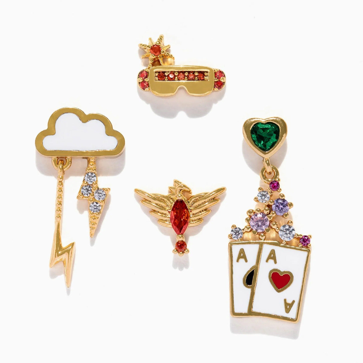 Wholesale Creative Oil Drop Inlaid Zircon Earrings ACC-ES-Xiny007