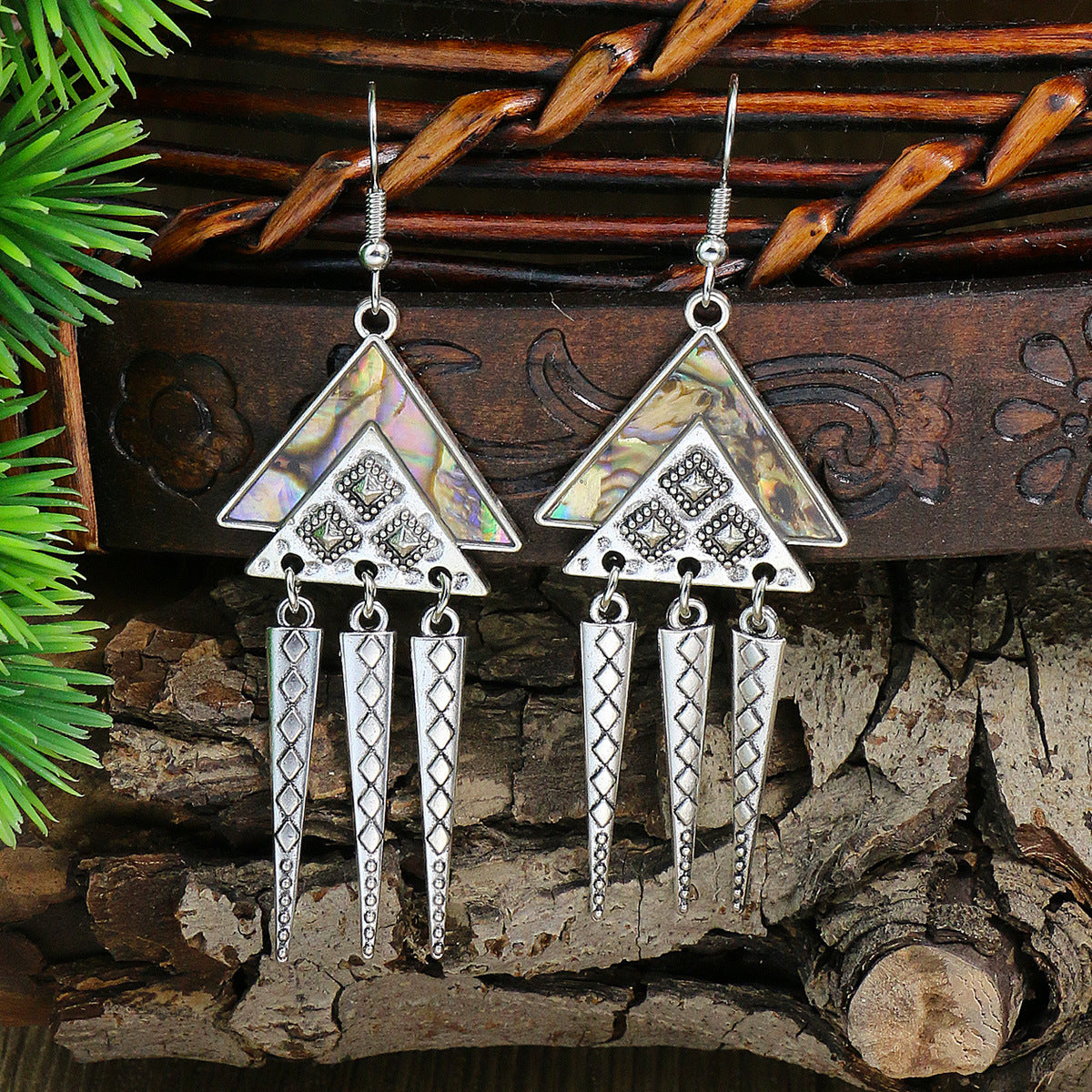 Wholesale Bohemian Ethnic Tassel Earrings Alloy Distressed Design,  Everyday Gift