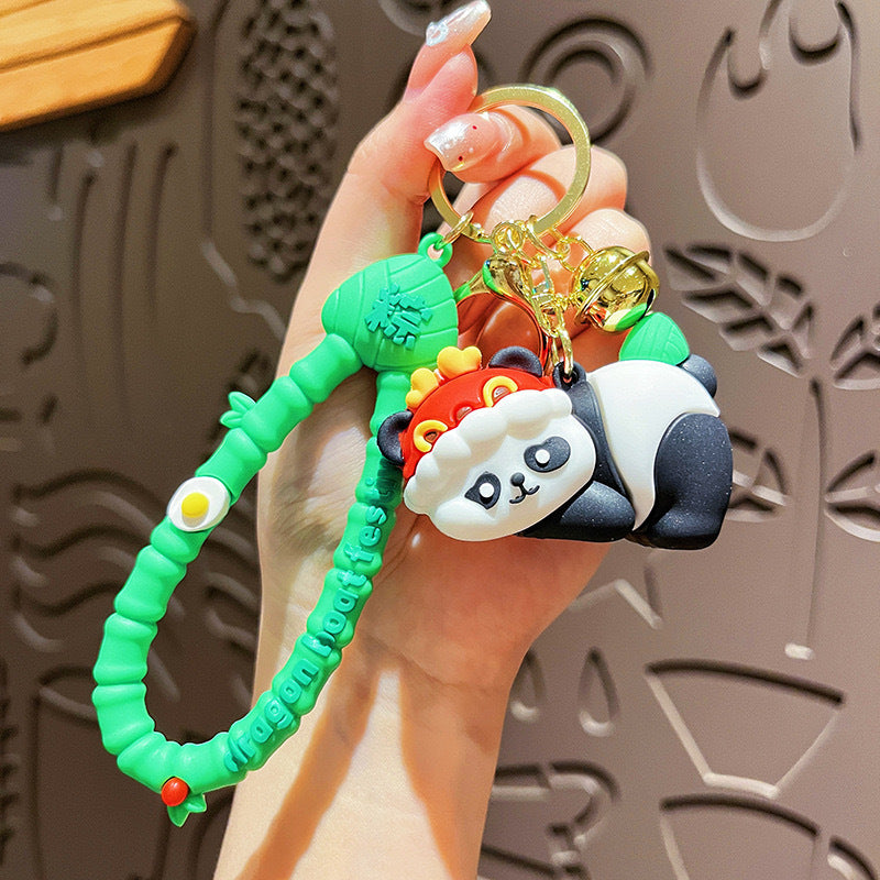 Wholesale Cartoon Cute PVC Panda Keychains ACC-KC-ErLu019