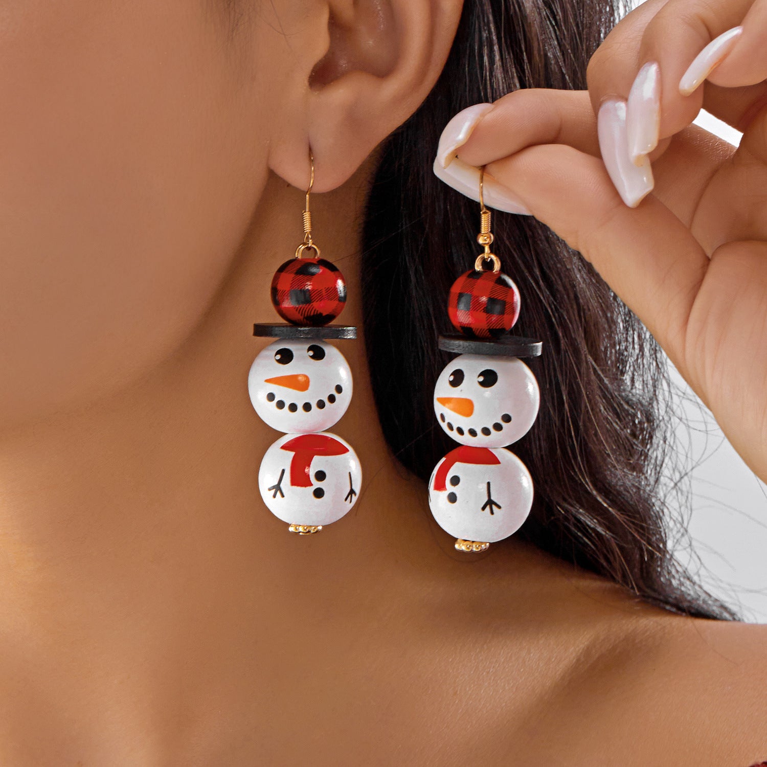 Wholesale Cartoon Christmas Snowman Earrings
