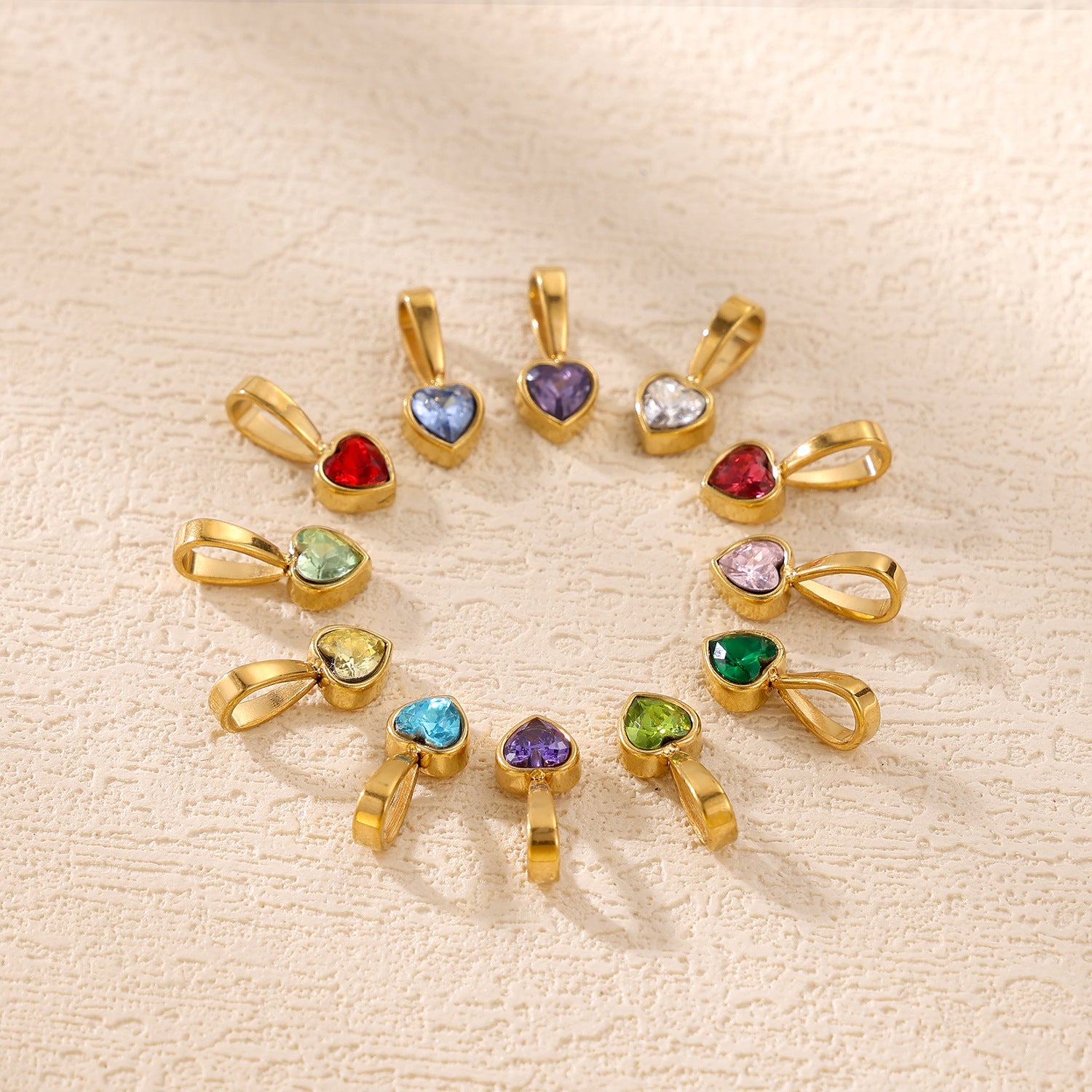 Wholesale DIY Colored Zircon Twelve Birthday Stone Pendant