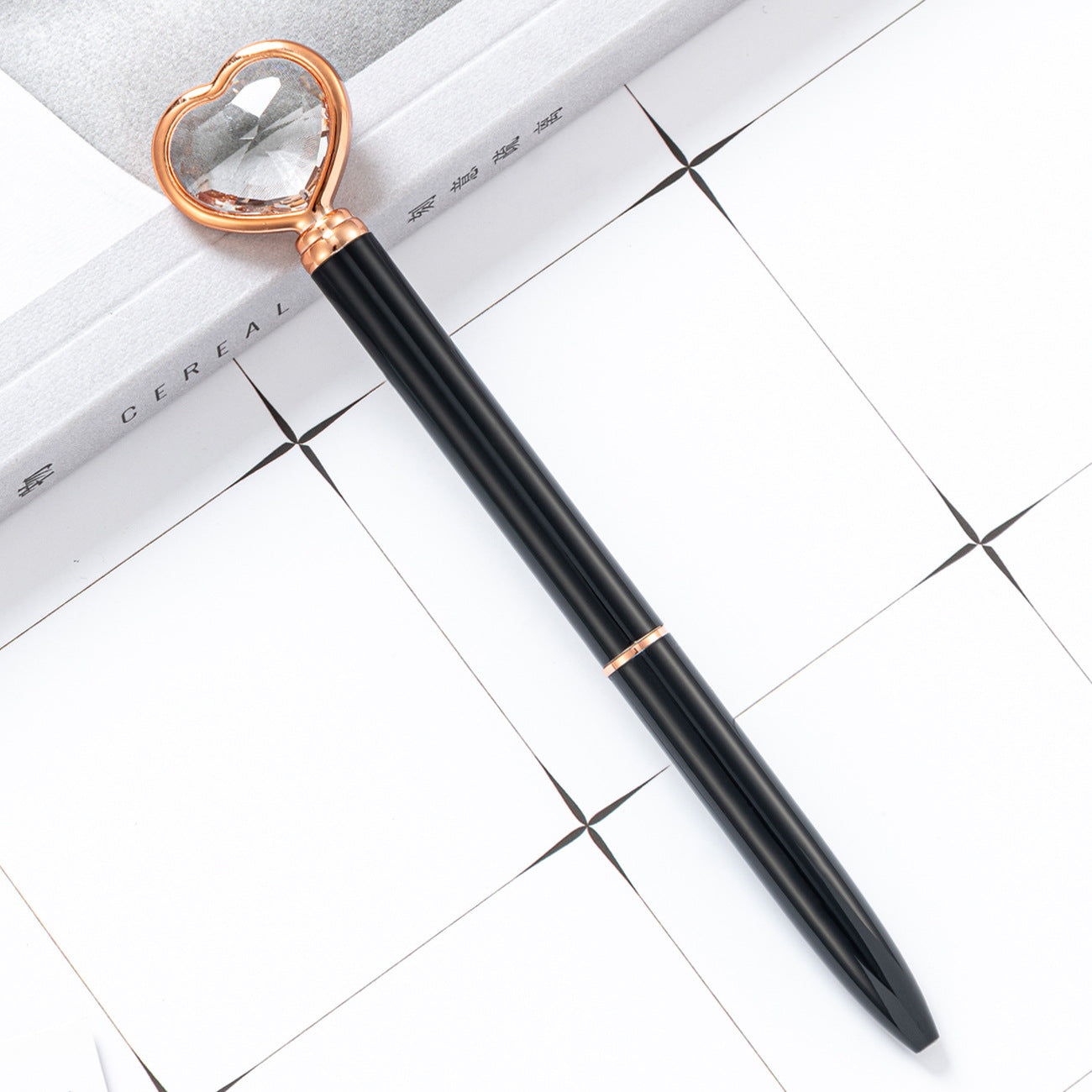 Wholesale Love Diamond Pen Heart Shaped Ballpoint Pen ACC-PN-HuaHao019