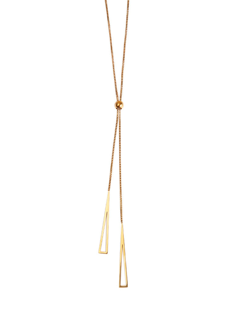 Wholesale sweater chain long necklace  light luxury titanium steel necklaces