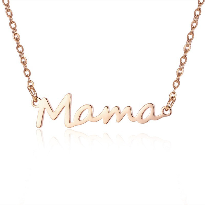 Wholesale Mama mother letter necklace  creative Mother's Day all-match necklace