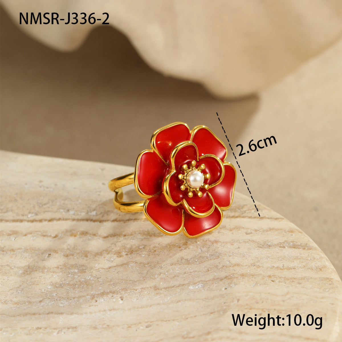 Wholesale  camellia oil drop flower necklace stainless steel ring earrings