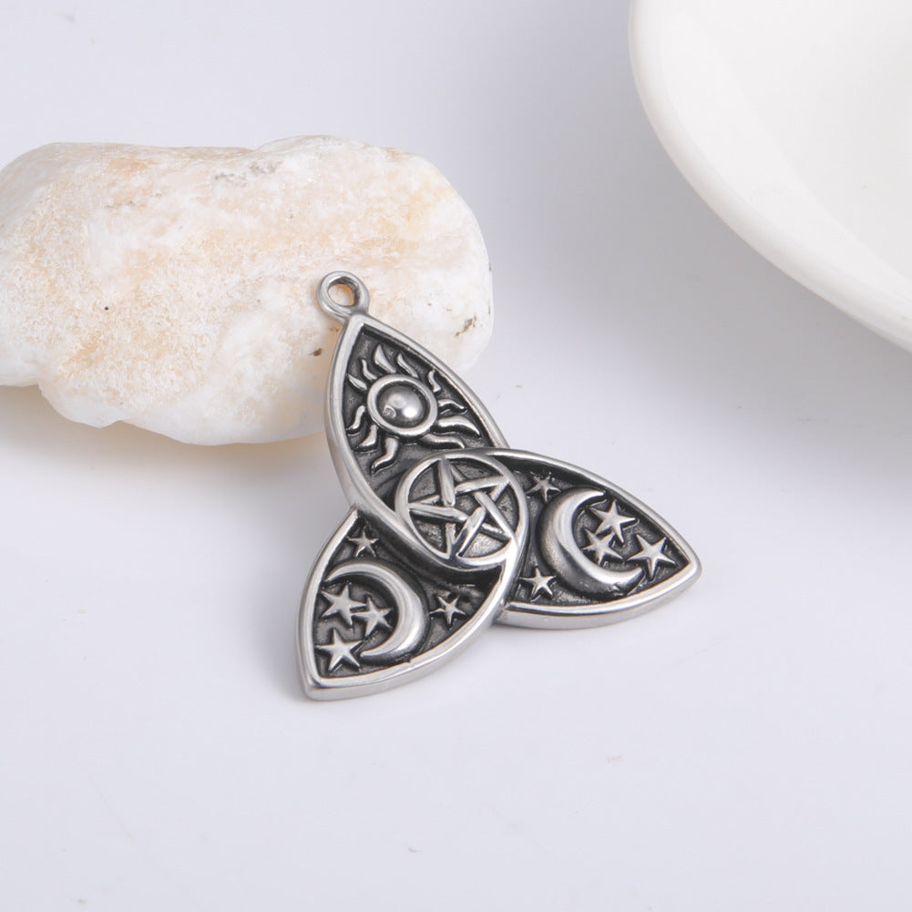 Wholesale  Sun Star Moon stainless steel pendant creative  necklace