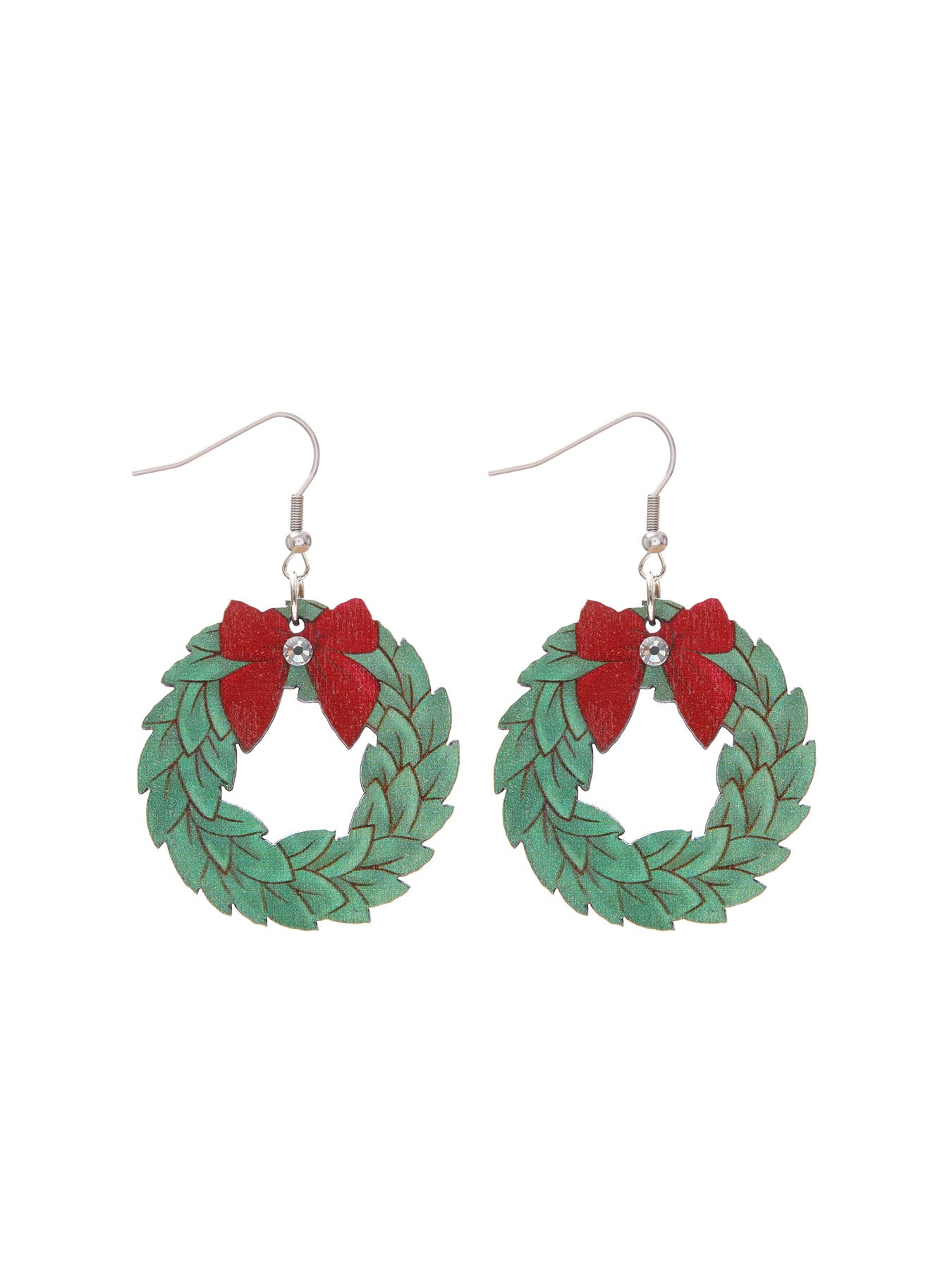 Wholesale Christmas Party Cute Snowman Christmas Tree Cartoon Wooden Earrings