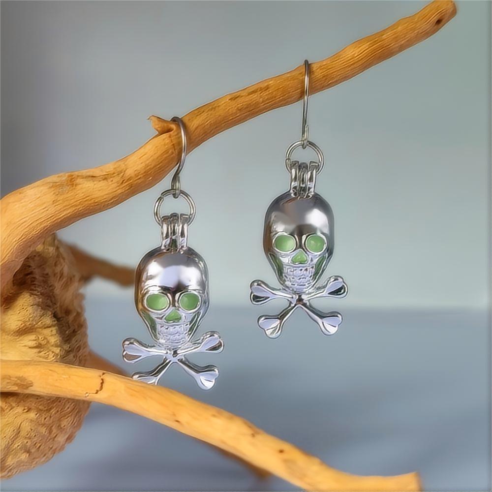 Wholesale  glowing skull earrings
