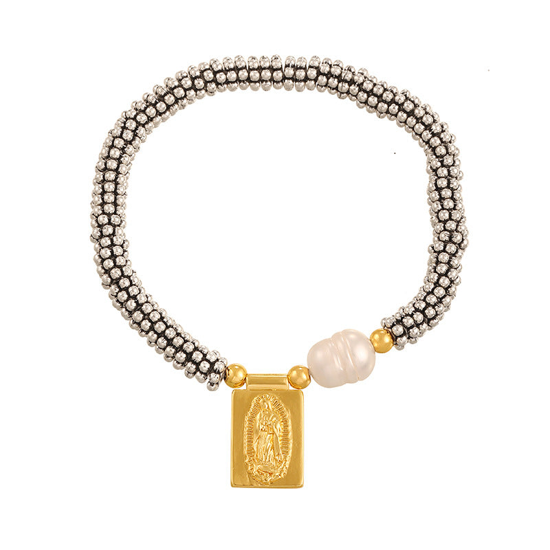 Wholesale Copper Freshwater Pearl Moon Heart Sun Bracelet