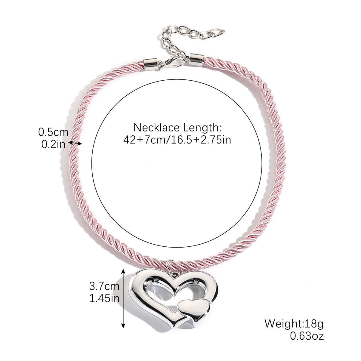 Wholesale Jewelry Love Bow Five-pointed Star Pendant Color Rope Necklace