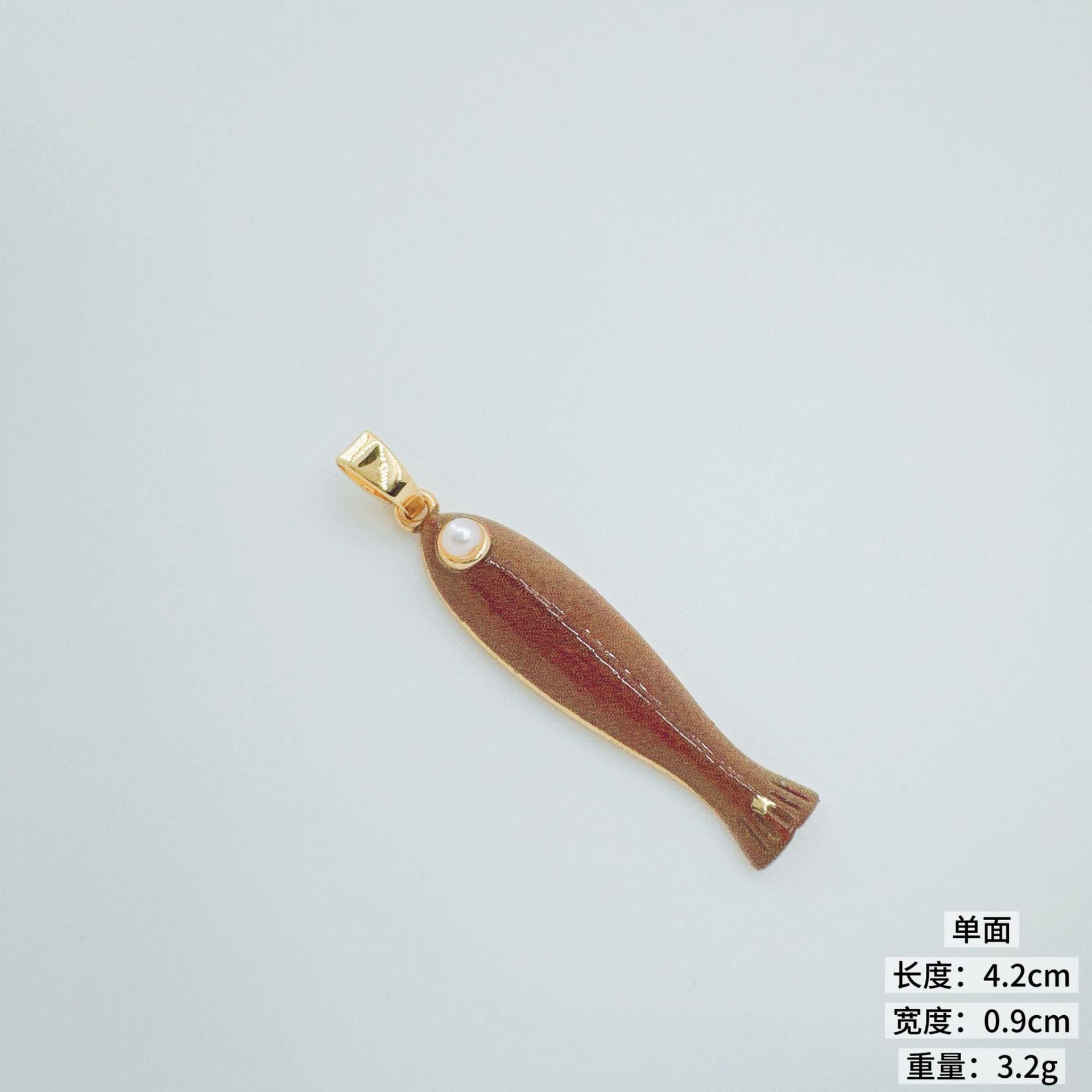 Wholesale Ocean Series Fish Pendant Gold Plated Copper DIY Jewelry Accessory