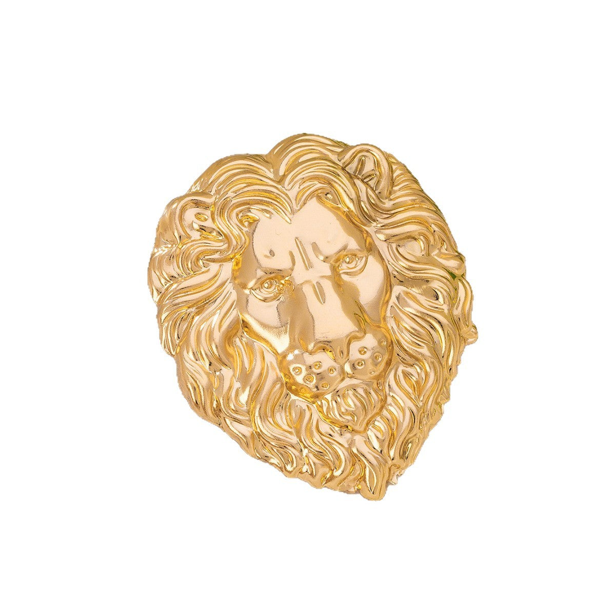 Wholesale Modern Lion Head Brooch Gold Alloy Jewelry Accessory For Men S Party Wear Boutique Gift