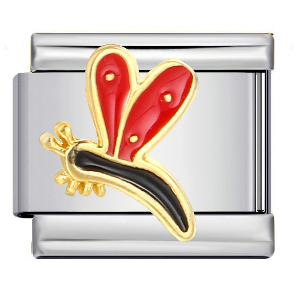 Wholesale Italian Charm Bracelet 9mm DIY Splicing Removable Oil Drop Animal Stainless Steel Composable Bracelet