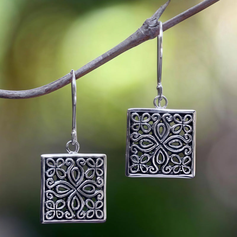 Wholesale Vintage Alloy Drop Earrings Bohemian Chic Geometric Design Fashion Accessory For Gift And Resale