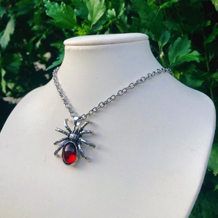 Wholesale Gothic Punk Red Crystal  Pendant Necklace Fashion Jewelry Accessory Gift