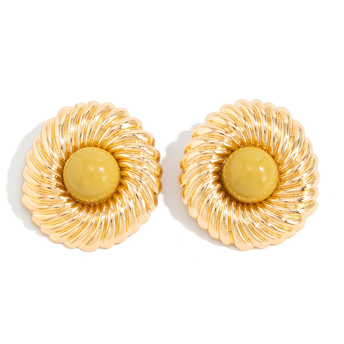 Wholesale Vintage Round Geometric Sunburst Earrings,  Zinc Alloy,  Gold & ,  Jewelry Accessory